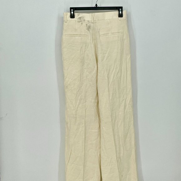 Women's Zara Full Length Pants In Vanilla, Size Small - Picture 3 of 9